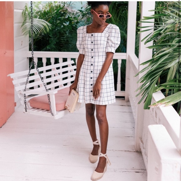 Gal Meets Glam Collection Button Down Dress Petite 0P - Picture 2 of 12